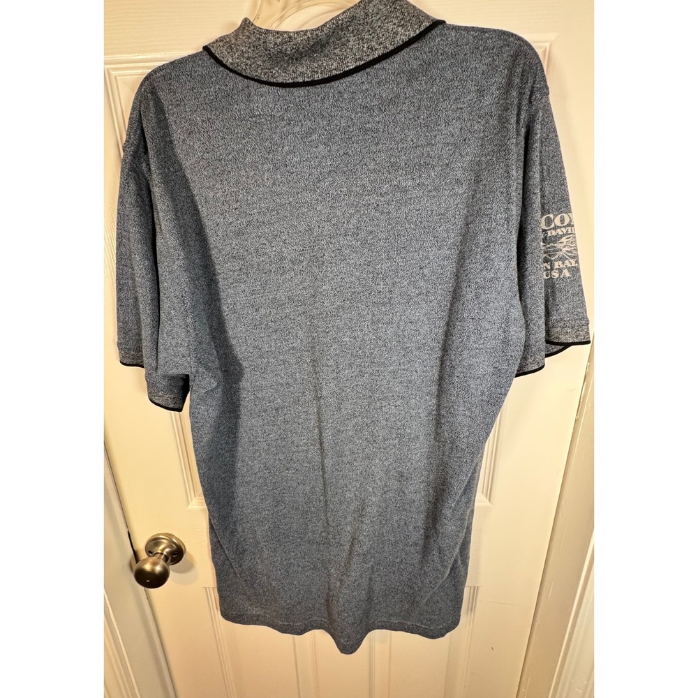 Harley Davidson McCoy's Green Bay WI Polo Shirt Mens L Gray Cotton‎ Blend Biker - Picture 3 of 7